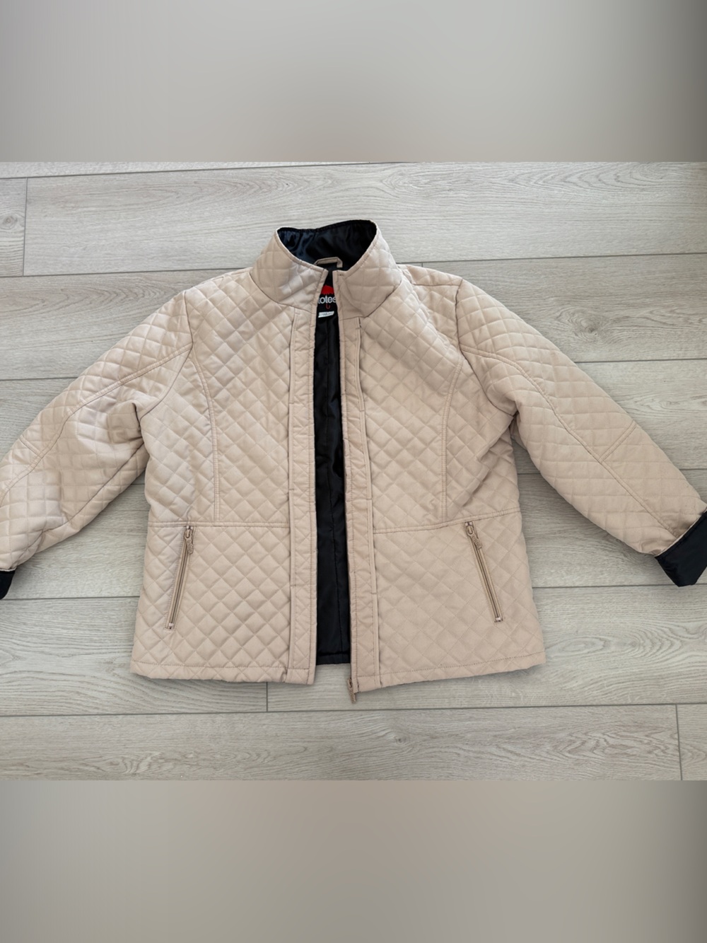totes Quilted Light Beige Women's Puffer Jacket